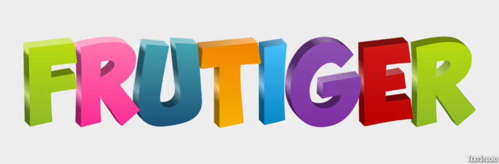 Frutiger Effet de Texte