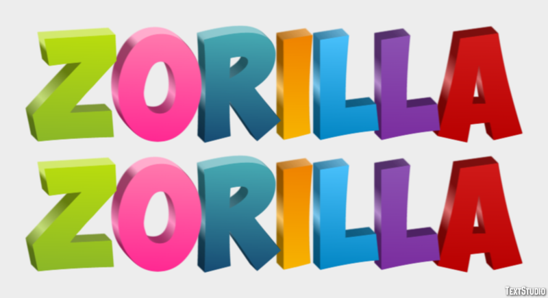 зорилла zorilla Текстовый эффект