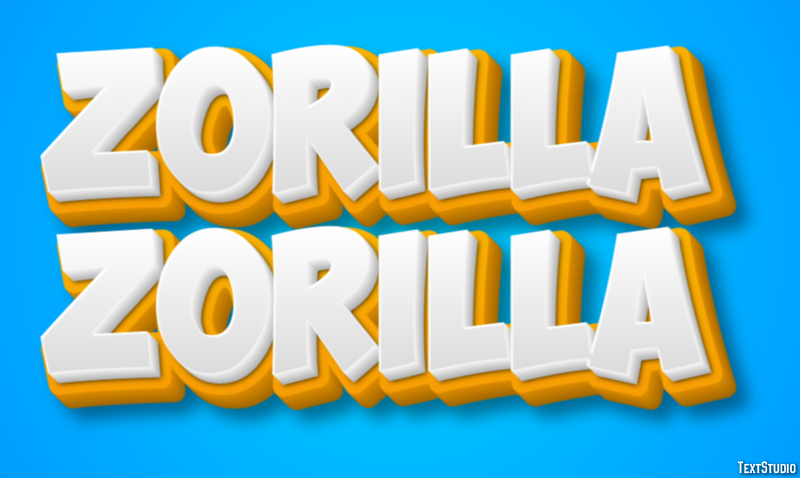 зорилла zorilla Текстовый эффект