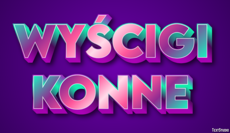 Wyścigi konne Efekt tekstowy