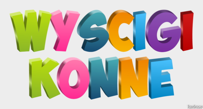 Wyścigi konne Efekt tekstowy