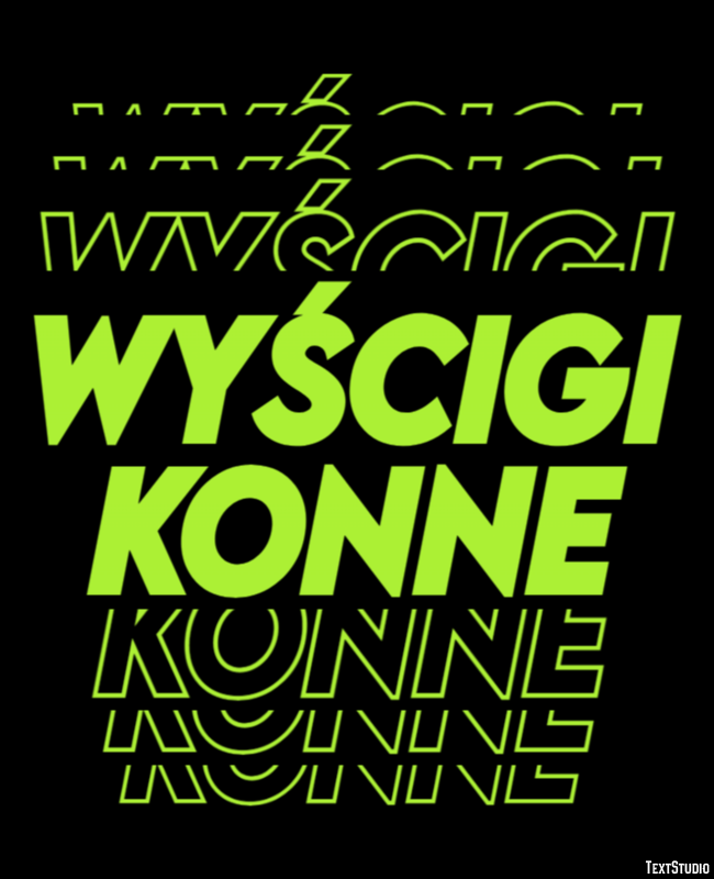 Wyścigi konne Efekt tekstowy