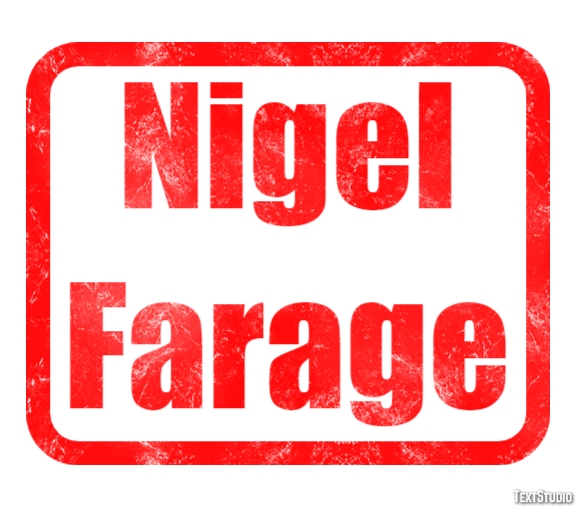 Nigel Farage Effetto testo