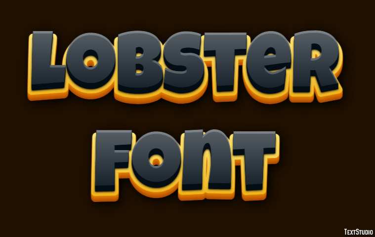 Lobster Font Эффект текста