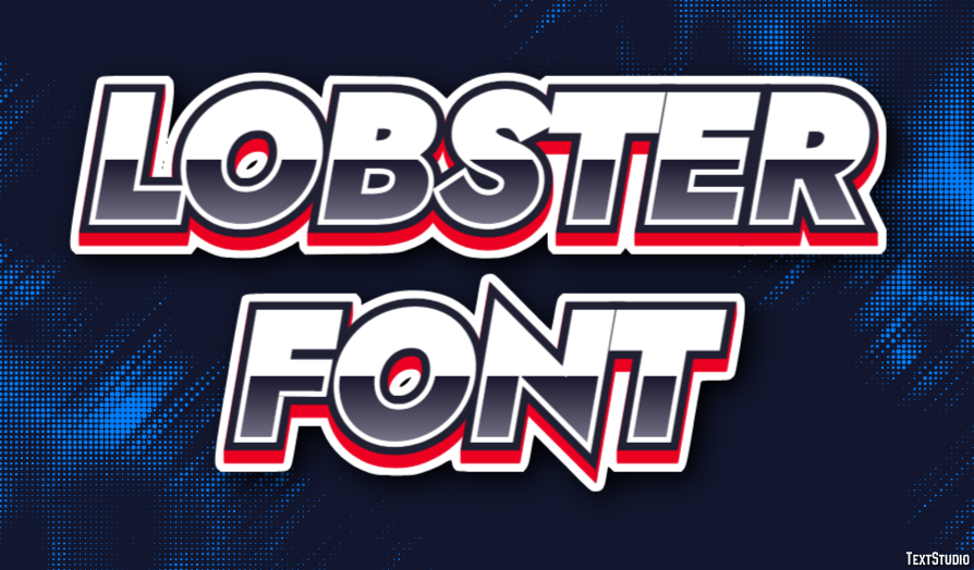 Lobster Font Эффект текста