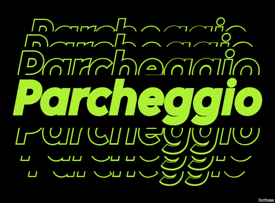 Parcheggio Tekst Effect