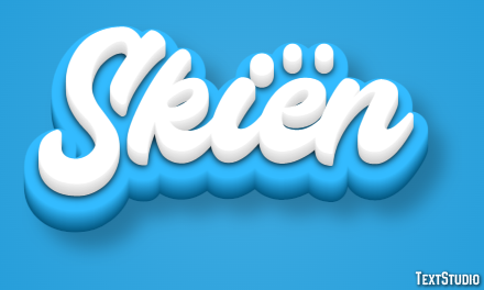 Skiën Text Effect