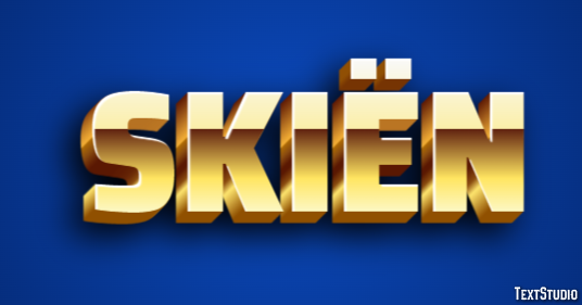Skiën Text effect
