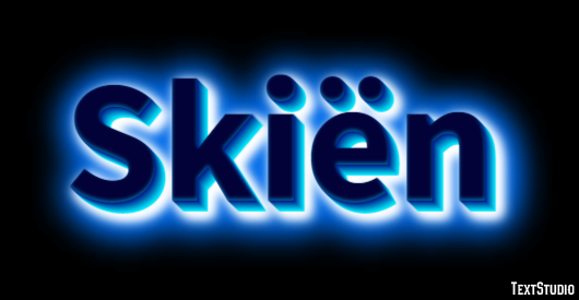 Skiën Text effect
