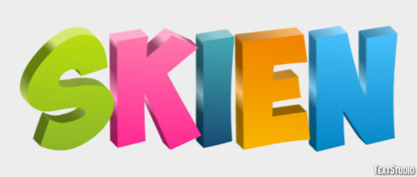 Skiën Text effect