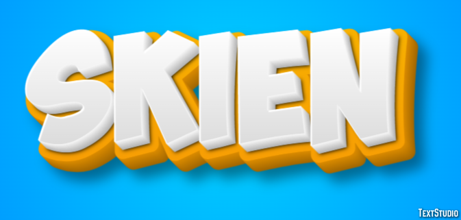 Skiën Text Effect