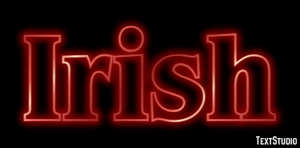 Irish Text Effect