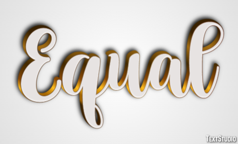 Equal Efecto de Texto