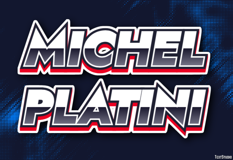 Michel Platini Texteffekt