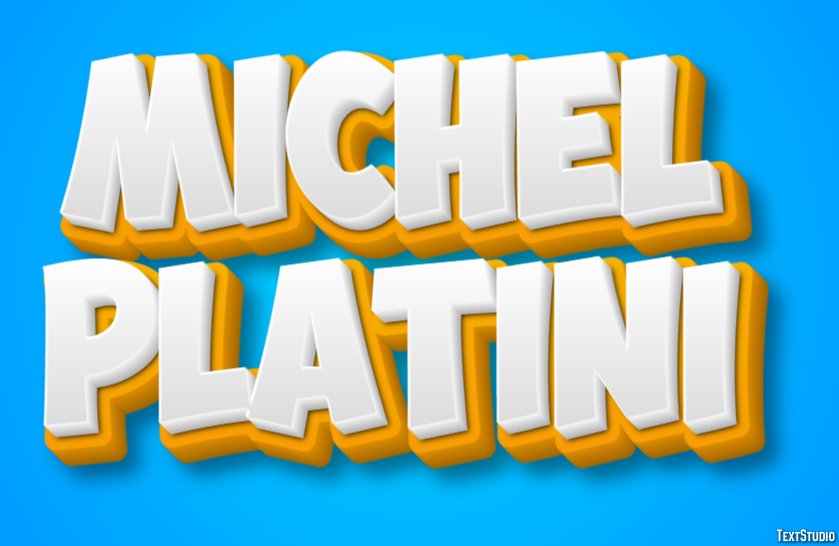Michel Platini Texteffekt