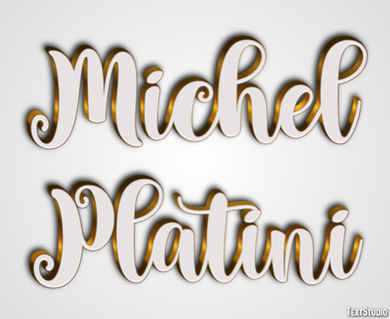 Michel Platini Texteffekt