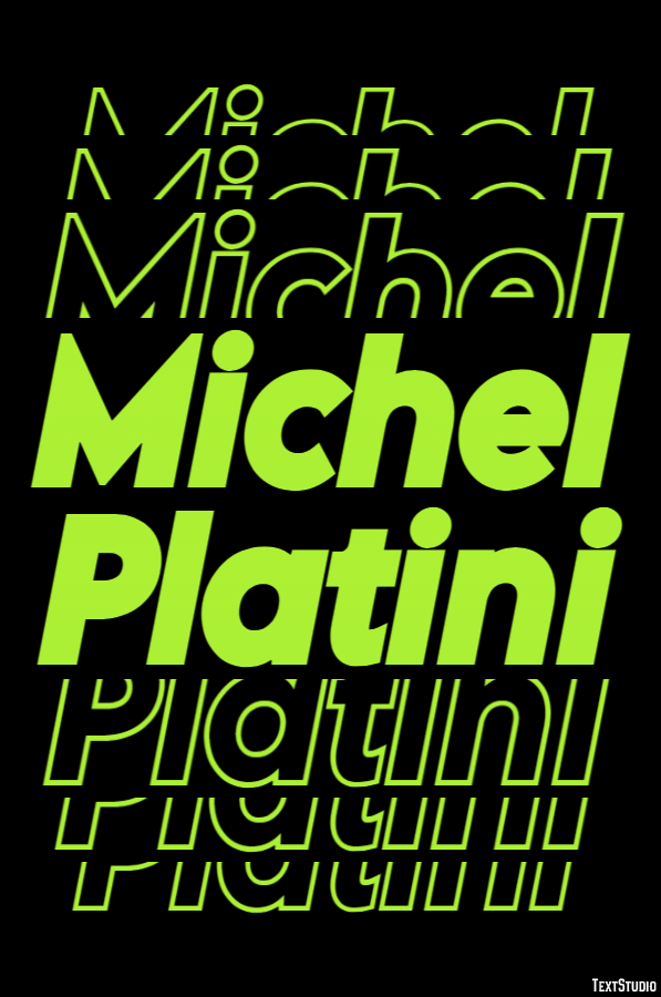 Michel Platini Texteffekt