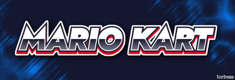 Mario Kart Эффект текста