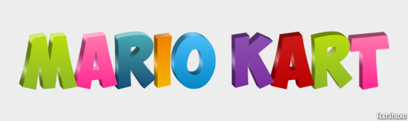 Mario Kart Texteffekt