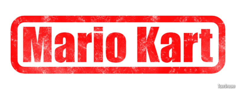 Mario Kart Эффект текста