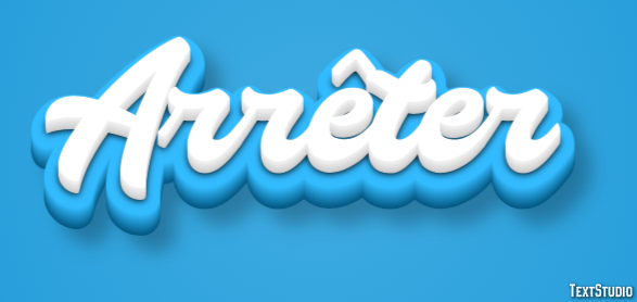 Arrêter テキスト効果