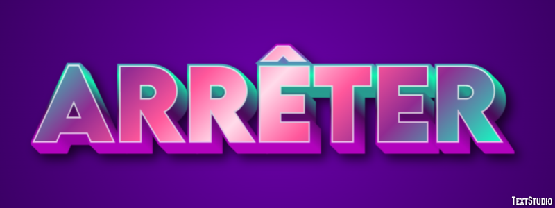 Arrêter テキスト効果