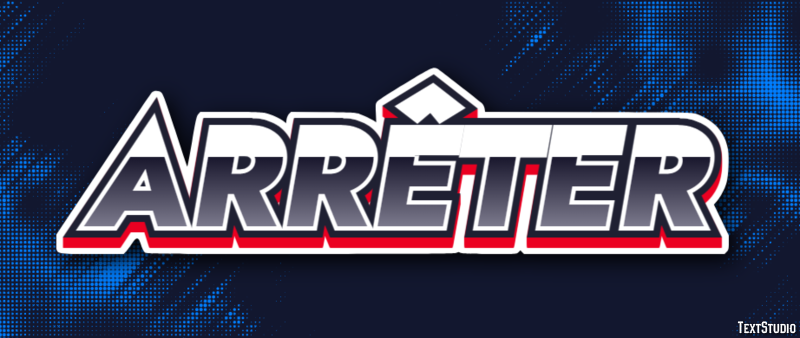 Arrêter テキスト効果