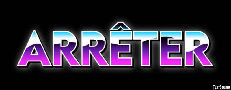 Arrêter テキスト効果