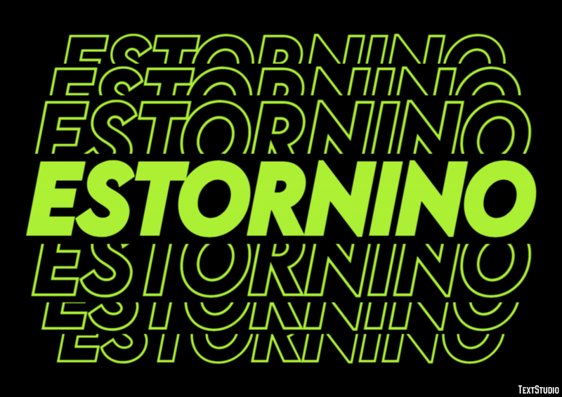 Estornino Texteffekt