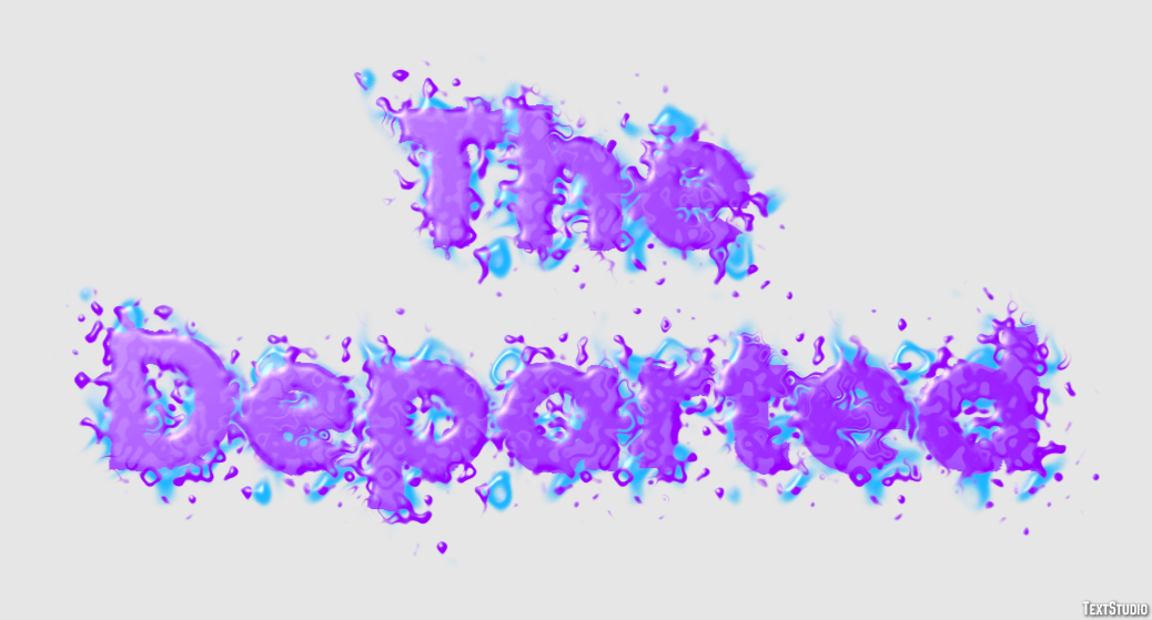 The Departed Text effect