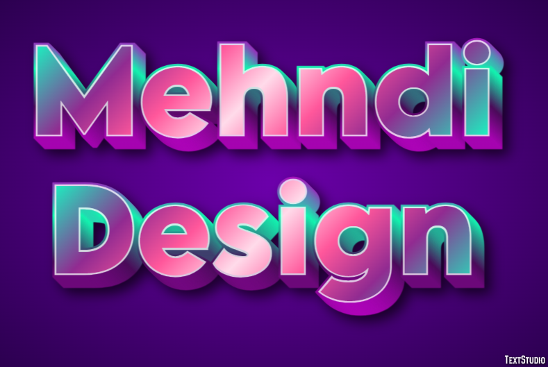 Mehndi Design Efecto de Texto