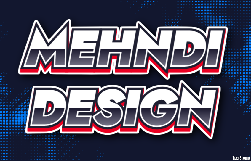 Mehndi Design Text effect