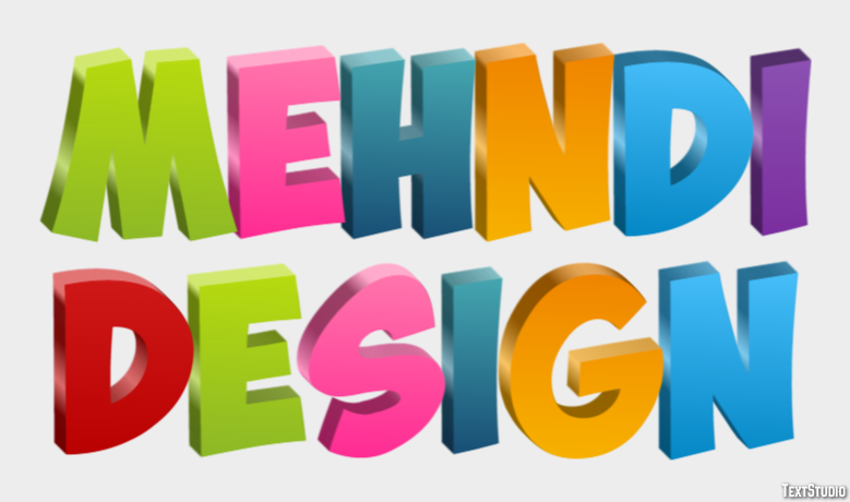 Mehndi Design Text effect