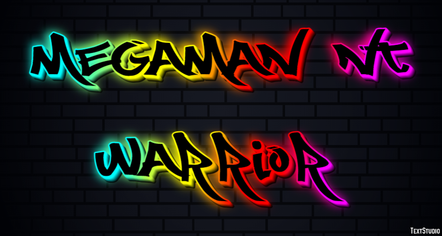 MegaMan NT Warrior Text effect
