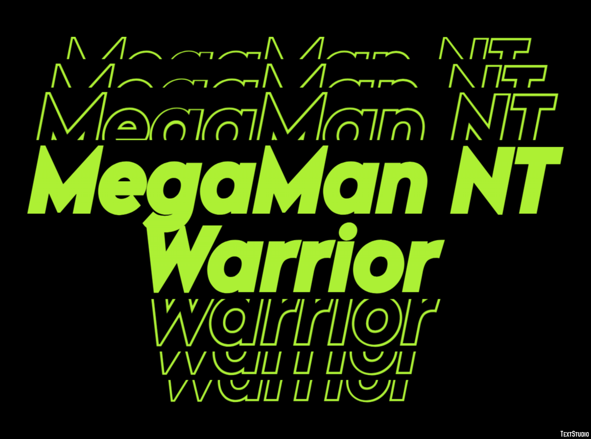 MegaMan NT Warrior Text Effect