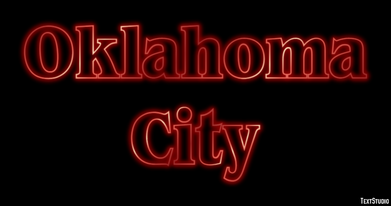Oklahoma City Efeito de texto