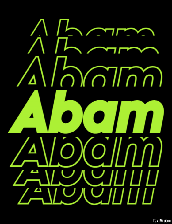 Abam Эффект текста