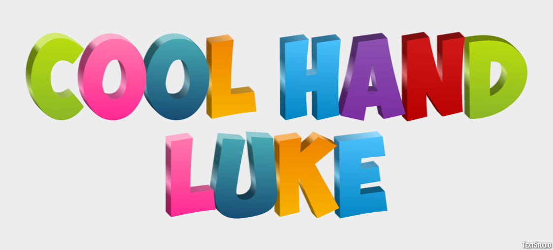 Cool Hand Luke Text Effect