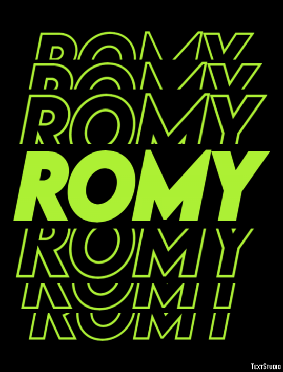 Romy Texteffekt