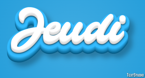 Jeudi Текстовый эффект