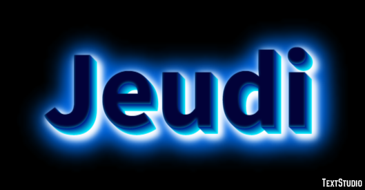 Jeudi Текстовый эффект