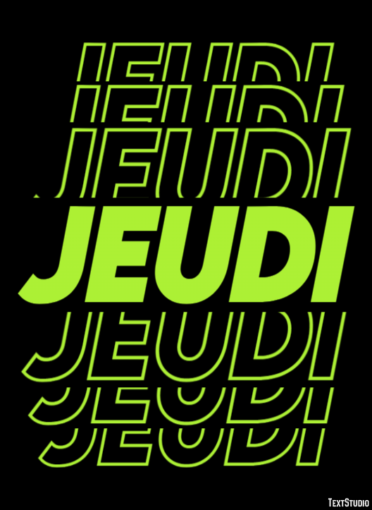 Jeudi Текстовый эффект