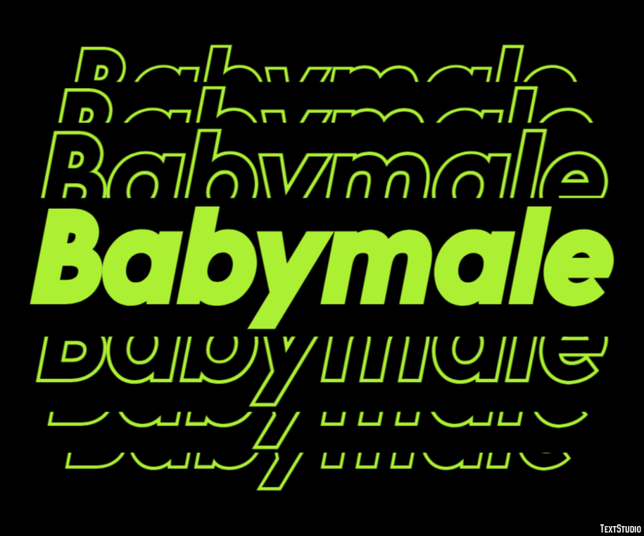 Babymale Text Effect
