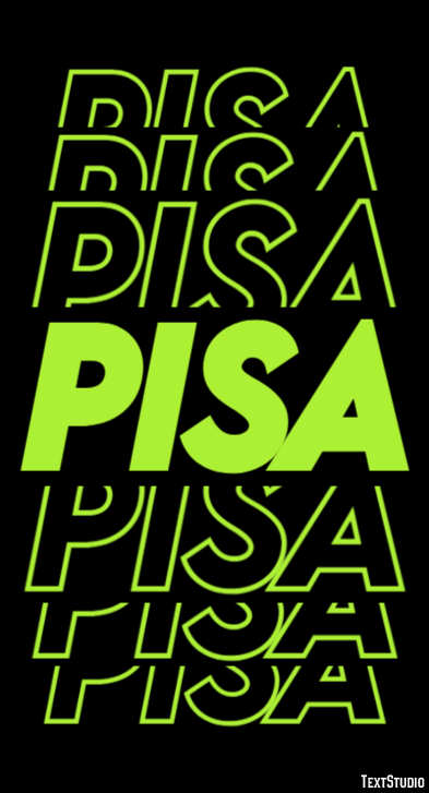 Pisa Efeito de texto