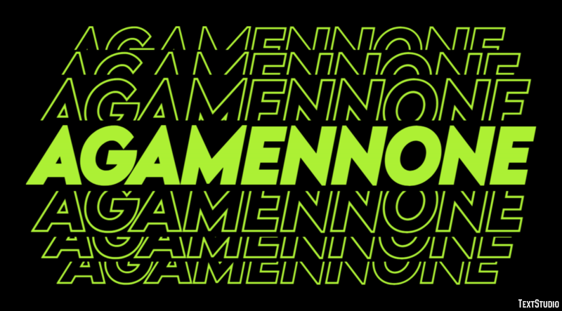 Agamennone Текстовый эффект