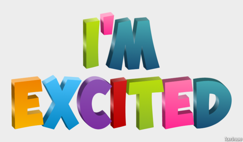 I'm excited Text Effect