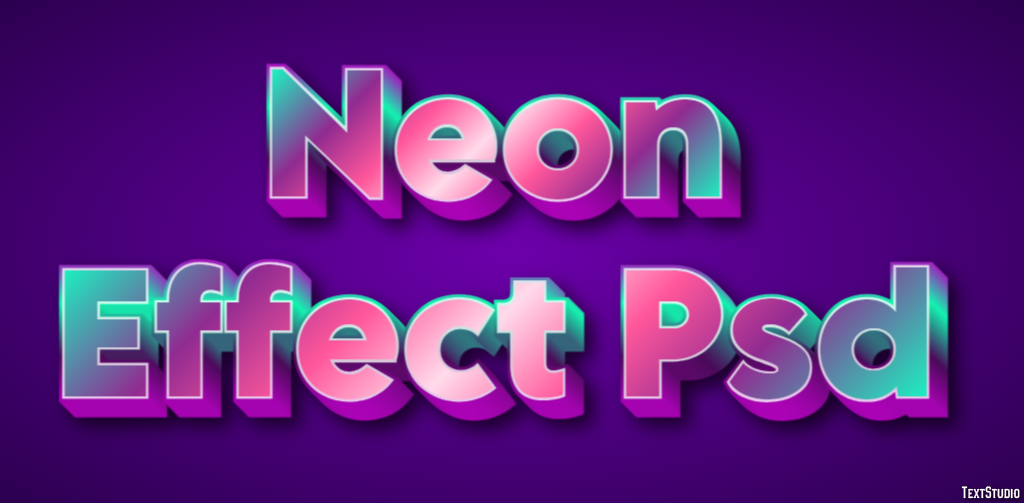 Neon Effect Psd Text Effect