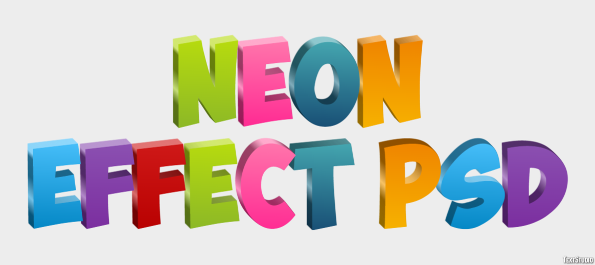 Neon Effect Psd Text Effect