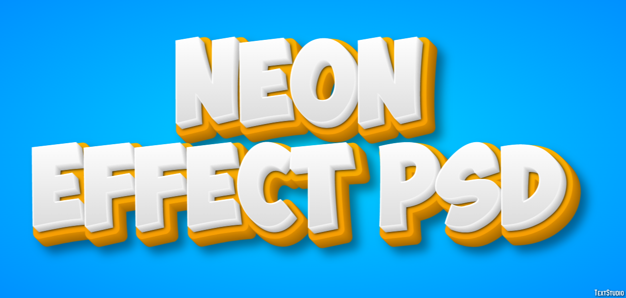 Neon Effect Psd Text Effect