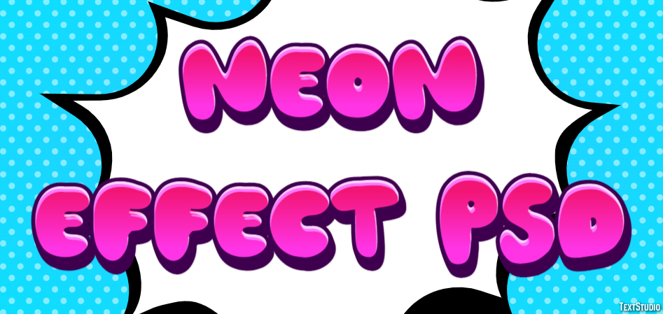 Neon Effect Psd Texteffekt